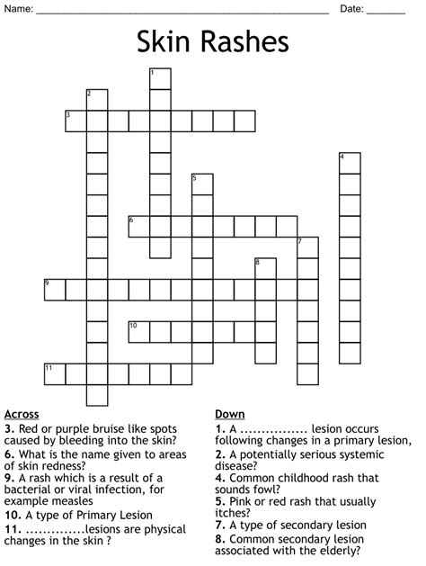 rash crossword